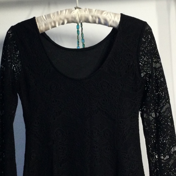 Xhilaration Black Lace  Overlay Dress EUC - Picture 10 of 13